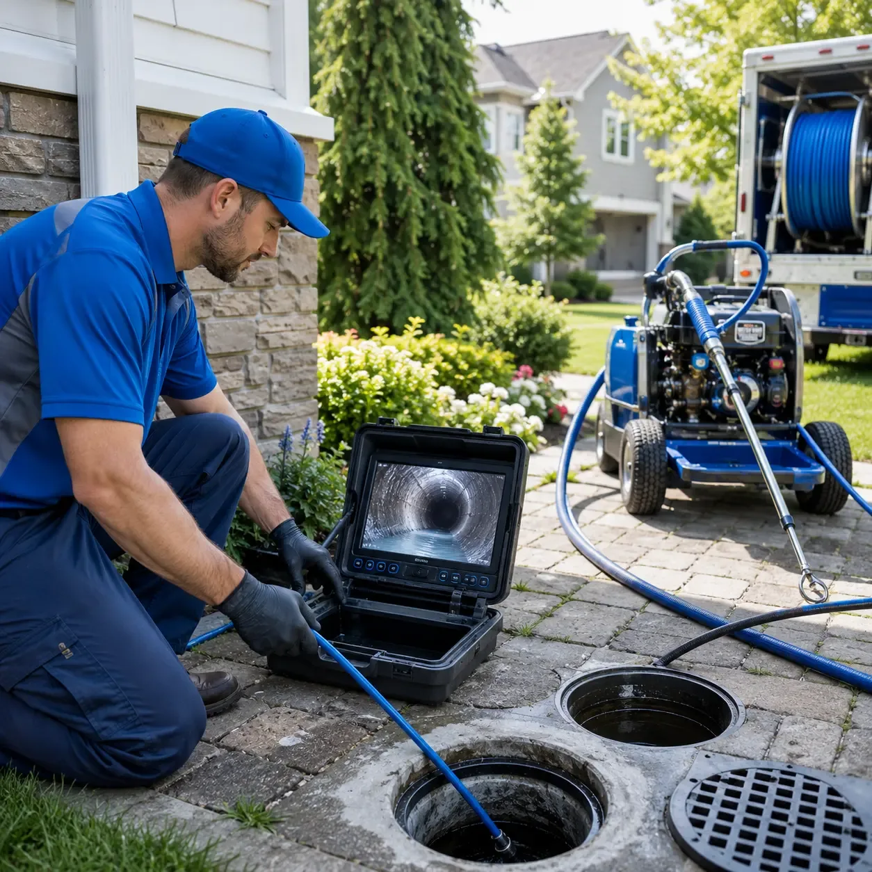 Outdoor drain cleaning professionals serving Hauppauge, NY